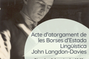 Acte d'atorgament de les Borses d'Estada Lingüística John Langdon-Davies