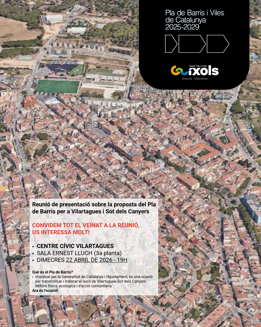 Reunió a Vilartagues amb el veïnat - Oberta a tothom