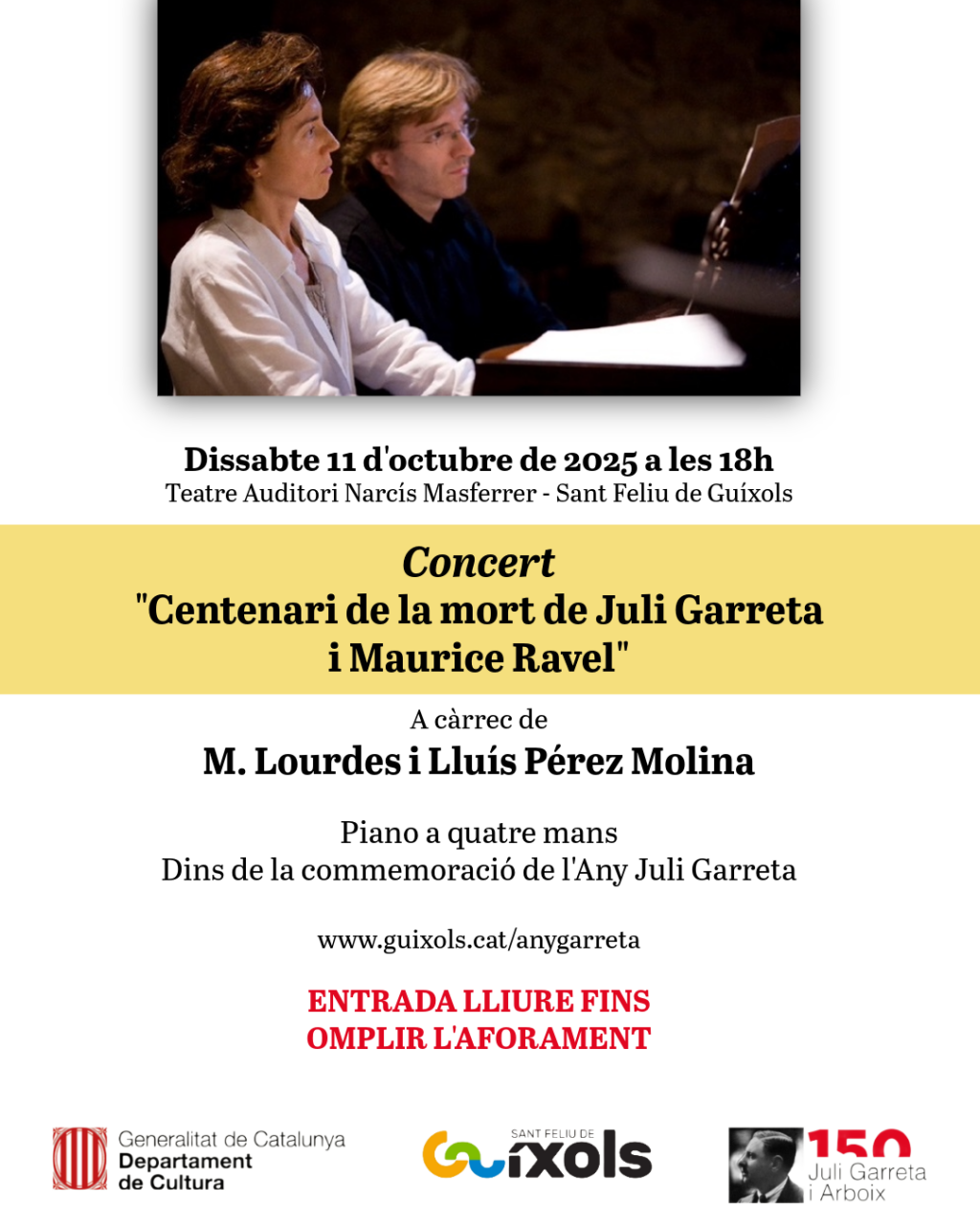 Concert Juli Garreta / Ravel (Entrada lliure)
